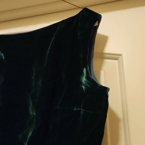 Custom made green velvet gown! - Picture 3 of 11